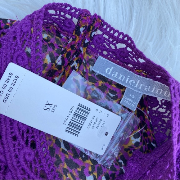 Anthropologie Daniel Rainn purple tank shell blouse XS NWT - Picture 3 of 6